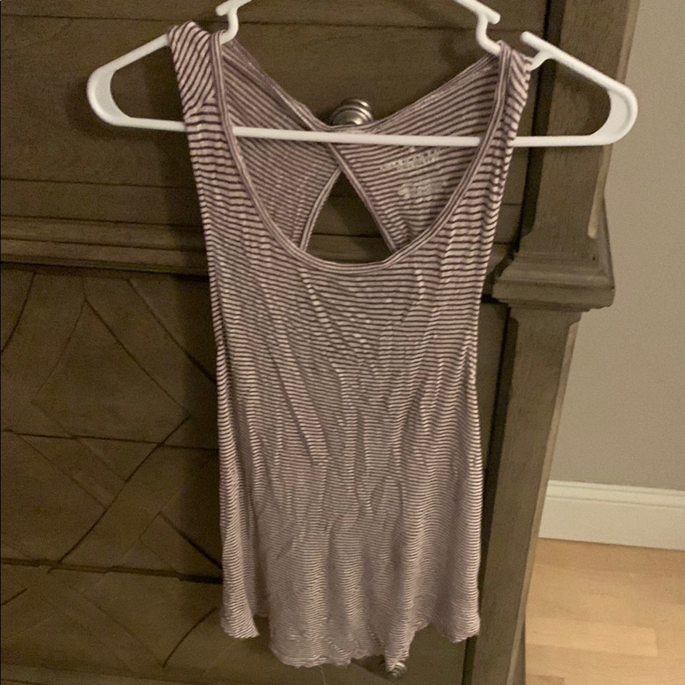 Ae Striped Sleeveless Top
